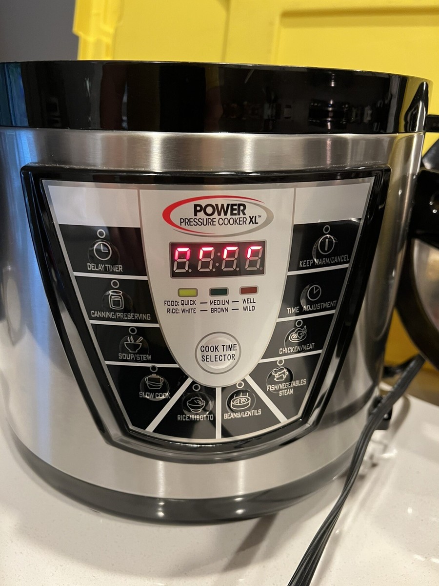 Power Pressure Cooker XL Quart Silver Black PPC780 Tested Works