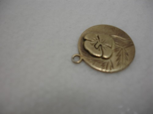 JANIYE JAPAN STERLING 950 ROUND FLOWER PENDANT CHARM - Picture 3 of 5