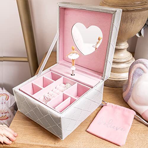 Musical Ballerina Jewelry Box with Ballerina Necklace - Keepsake Music Boxes - Picture 3 of 7