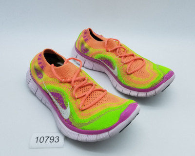 Nike Free Flyknit Womens Size Running Shoes Rainbow Atomic