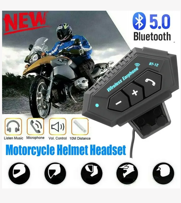 bt motorcycle helmet bluetooth headset Dgakcvb Headset, BT-S2 Bluetooth 5.0 Intercom up to 2 Riders 1000M Helmet Communication System for Ski/ATV/Dirt Bike/Racing/Climbing (Boom Microphone,Single) : Automotive STRENGTH ABS SHELL BT 16 Bluetooth Motorcycle Helmet