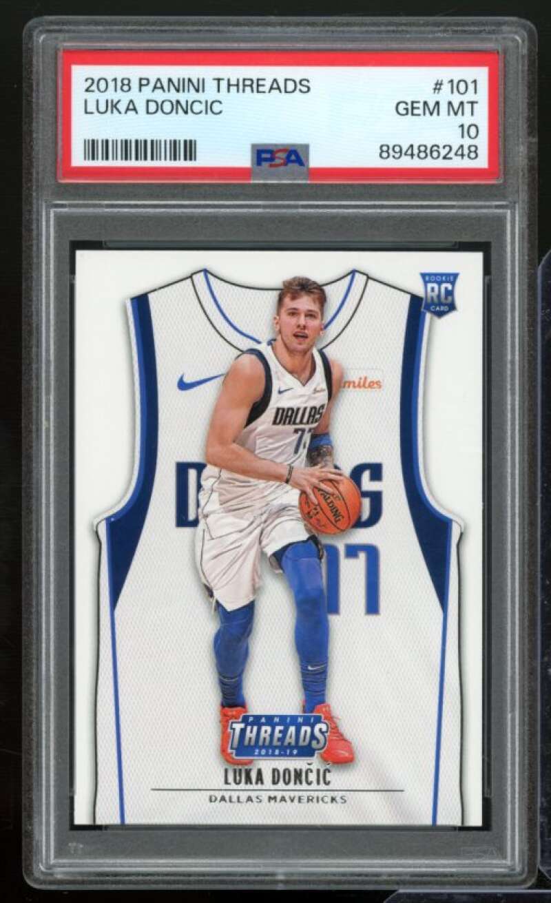 Luka Doncic Rookie Card 2018-19 Panini Threads #101 PSA 10