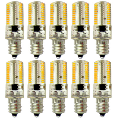 10pcs E12 Candelabra C5 80 3014 LED Candle Christmas Light Bulb Warm White 120V