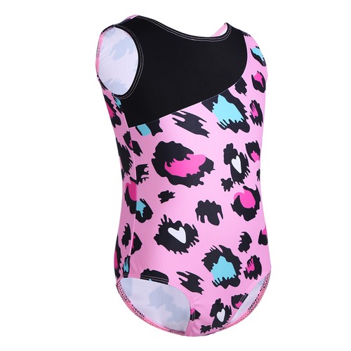 Leopard glänzende Spitze Kinder Mädchen Ballett Tanz Gymnastik Tank Trikot Kleid Overall - Bild 82 von 101