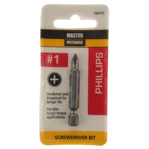 Master Mechanic 504753 #1 Kreuzschlitz-Schraubendreher-Bit, 2" Länge - Bild 1 von 3