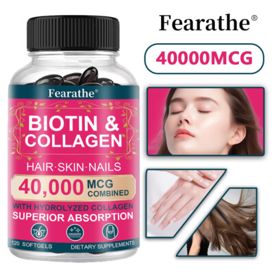 Vitamine für Haare, Haut und Nägel | 30 bis 120 kapseln | Biotin und Kollagen~