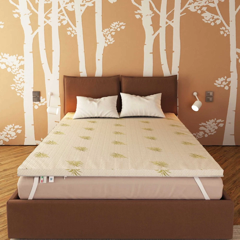 TOPPER CORRETTORE MATERASSO FOAM FLEX VISCO SFODERABILE ANTIACARO ALOE VERA - Immagine 2 di 4