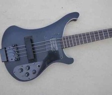 4 Strings Matte Black Electric Bass Guitar Black Pickguard,Rosewood Fretboard