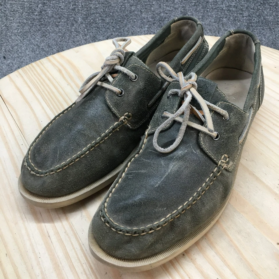 Zapatos de barco Cole Haan para hombre 11,5 M gris gamuza con cordones informales sin usar, puntera baja Foto 3 de 4