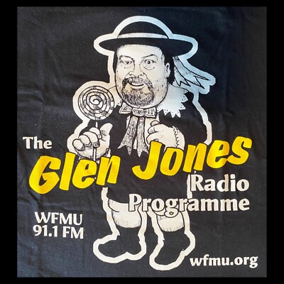 New Never Worn! WFMU RADIO T-SHIRT Glen Jones X.Ray Burns XXL 2XL BLACK Freeform