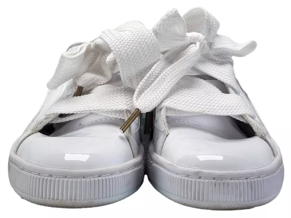 astronomie eetbaar piloot Puma Basket Heart Patent Women&#039;s Shoes Puma White 363073-02 Size 9 |  eBay