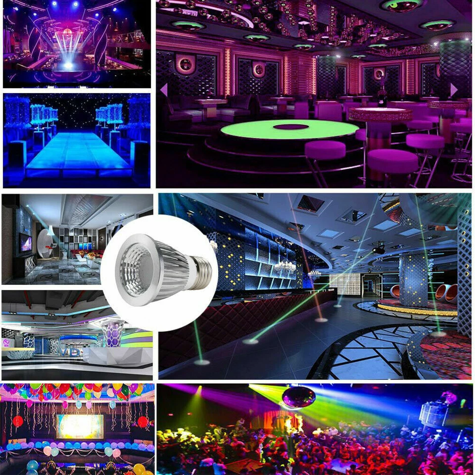 GU10 E27 GU5.3 LED Spotlight COB Bulb Dimmable 6W 9W 12W Red Blue Yellow Lamps - Image 4 of 4