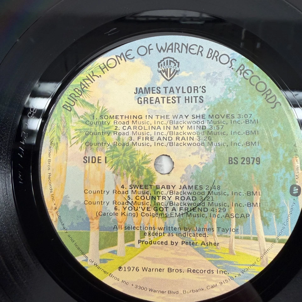JAMES TAYLOR - Greatest Hits LP Vinyl Warner Bros BS-2979 Gatefold 1976 - Image 4 of 4