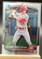 2025 Bowman Sammy Stafura 1st Chrome Prospects #BCP-100 Reds #PCIN