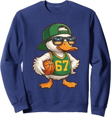 Cool Duck Basketball 67 Gen Alpha Slang Sports  Unisex Crewneck Sweatshirt