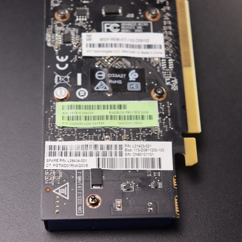 AMD Radeon PRO WX 3100 Grafikkarte // 4 GB GDDR5 // 1x DP + 2x Mini DP - Image 3 of 4