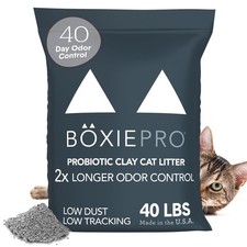 Boxie Probiotic Cat Litter, 40 Day Odor Control, Clumping Clay Kitty Litter, ...