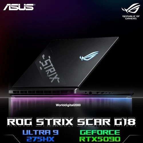 2025 ASUS ROG STRIX SCAR 18 Intel Ultra 9 18" 2.5K 240Hz 32G 2TB(1T+1T) RTX5090