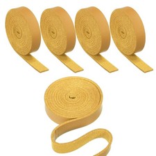 5 Pcs 3/8" Flat Leather Strap, 40" Length PU Leather Strip Yellow