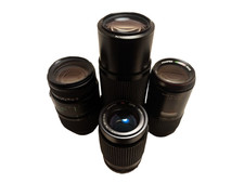 LOT of 4 Vintage Camera Lenses for MINOLTA, Untested, SOLD AS-IS