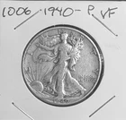1940 P VF Walking Liberty Half Dollar
