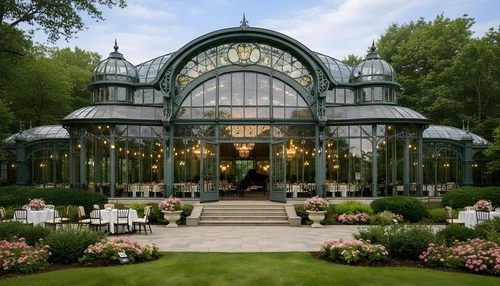THE ART NOUVEAU STEEL AND GLASS CONSERVATORY STRUCTURE - ANSS4