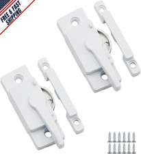 2 Pack White Window Sash Locks for Single Double-Hung Windows