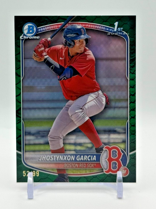 2025 Bowman Chrome Prospects Jhostynxon Garcia #BCP-43 Green Reptilian /99