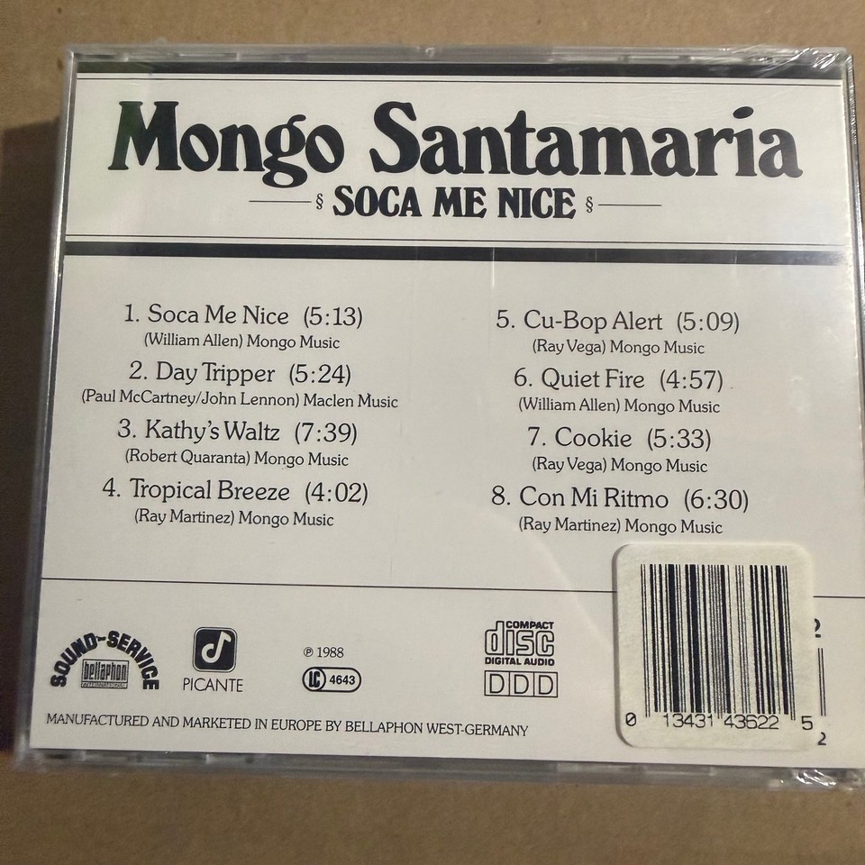 Mongo Santamaria - Soca Me Nice CD 1988 Latin Jazz Picante West Germany ...
