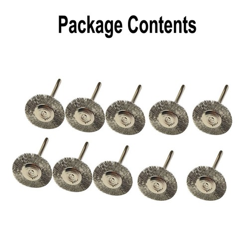 10 Pièce Acier Brosse Circulaire Perceuse 3mm Brosse Brosse Ronde Pour - Bild 12 von 24