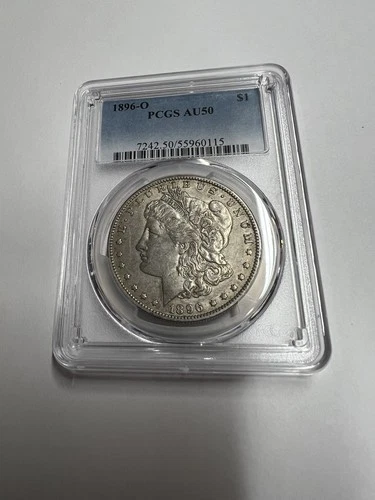 1896 O Morgan Dollar. PCGS AU50