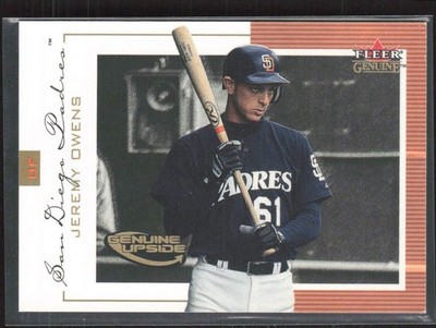 2001 Fleer Genuine #111 Jeremy Owens #/1500 San Diego Padres (U)