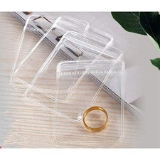 Clear PVC Transparent Zip Lock Jewelry Bags Small Dust Proof Airtight Plastic