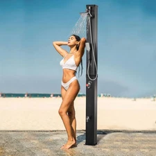 Outsunny 10.6 Gallons Solar Heated Shower with 360 Rotating Rainfall, 7ft,