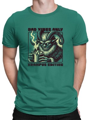 Bad Vibes Only Creepy Krampus Holiday Men's T-shirt