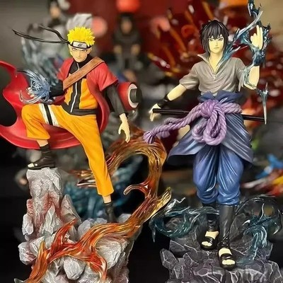 Naruto Sasuke Anime Collectible Figure 23cm PVC Statue Shippuden Toy