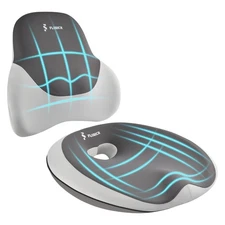 FLORICH Seat Cushion Lumbar Support Pillow for Office Chair, Car Lower Back S...