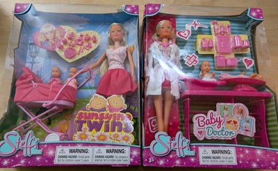 Steffi Love Sunshine Twins & Steffi Love Baby Doctor Playsets Simba Toys Bundle 