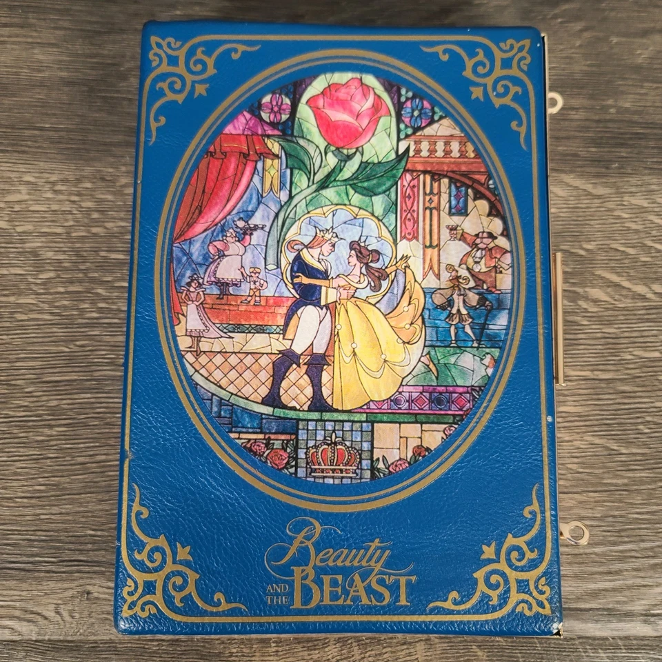 Bolsa tiracolo Loungefly Beauty & the Beast vitral livro embreagem - Imagem 4 de 4