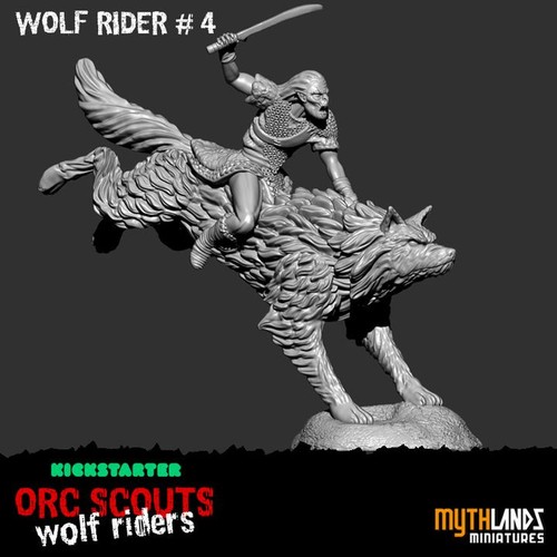 6x Warg Riders de resina 28 mm. 2ª Edad. El Señor de los Anillos MESBG - Imagen 4 de 6