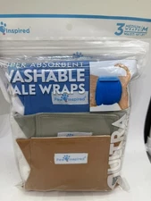 Paw Inspired Washable Reusable Male Dog Diapers Belly Wraps Bands, Black Lining