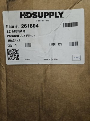 HD Supply Merv 8 10x24x1 Pleated Air Filter 12 Pack
