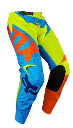 FOX RACING YOUTH KIDS MOTOCROSS 180 PANTS NIRV YELLOW / BLUE quad bike trousers - Bild 1 von 9