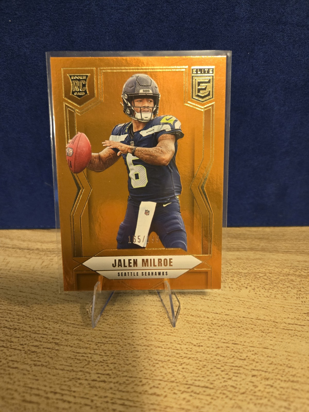 2025 Donruss Elite Jalen Milroe RC Orange parallel /199 Seattle Seahawks #131