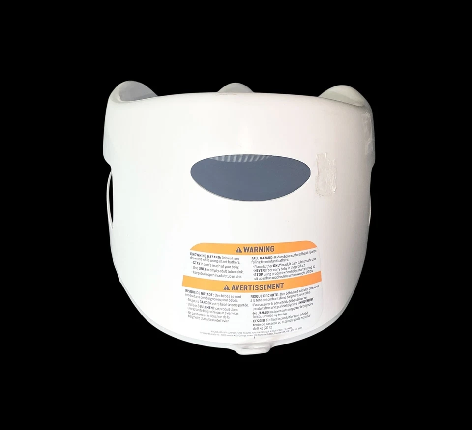 Asiento de soporte de baño para bebé Angelcare blanco gris bebé recién nacido ayuda para bañera buen estado Foto 4 de 4