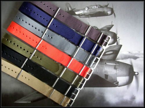 20mm Tan NATO g10 Ballistic weekend watch strap stitch Bonded IW SUISSE 18 22 24 - Picture 1 of 11