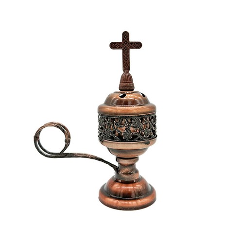 Vintage Metal Cross Incense Burner Indoor Sandalwood Burner Home Decoration - Picture 12 of 16