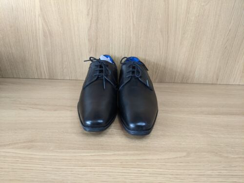 Scarpa stringata elegante da lavoro Route 21 Gibson in pelle nera taglia UK 7 - Foto 2 di 7