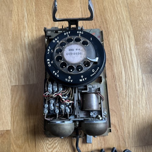 Black Bell System Western Electric Rotary Wall Mount Phone Model 554 - Picture 11 of 16