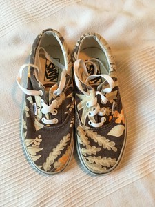 Marron Baskets Floral Vans Taille 3 Iw74x
